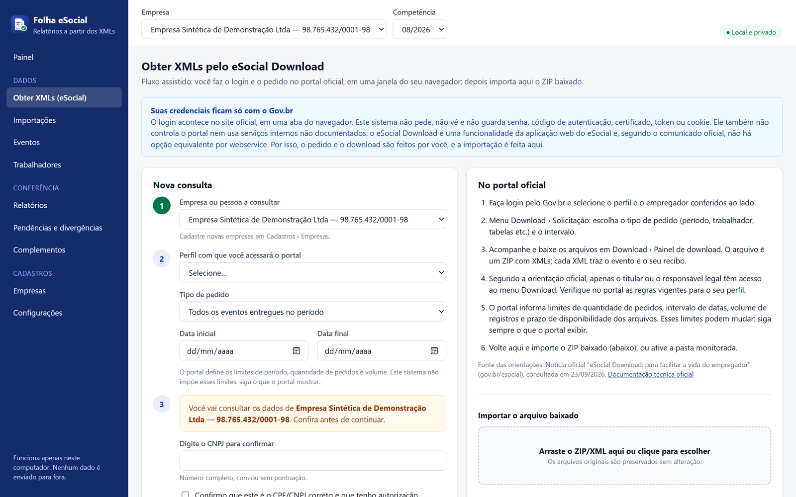 Fluxo assistido do eSocial Download